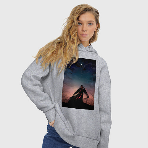 Женское худи оверсайз Усянь Вэй Старейшина Илина / Меланж – фото 3