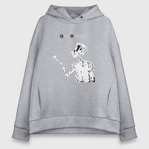 Женское худи оверсайз Fad Gadget - Tovey live / Меланж – фото 1