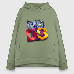 Толстовка оверсайз женская Ms DOS, цвет: авокадо