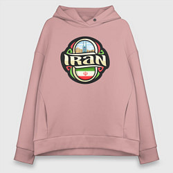Толстовка оверсайз женская Iran, цвет: пыльно-розовый