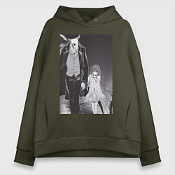 Толстовка оверсайз женская Невеста чародея Тисэ Хатори манга, цвет: хаки
