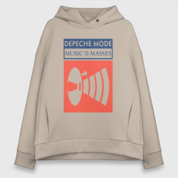 Толстовка оверсайз женская Depeche Mode - Music for the masses merch, цвет: миндальный