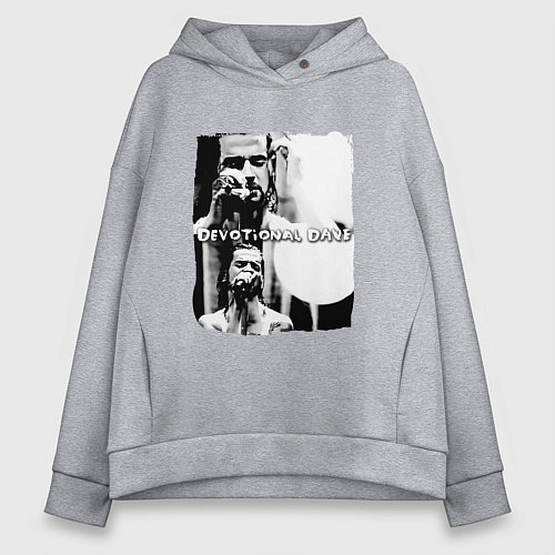 Женское худи оверсайз Depeche Mode - Devotional gahan / Меланж – фото 1