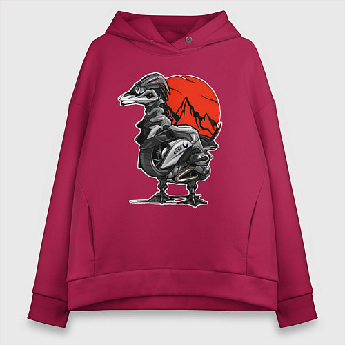 Женское худи оверсайз BMW GS Гусь / Маджента – фото 1