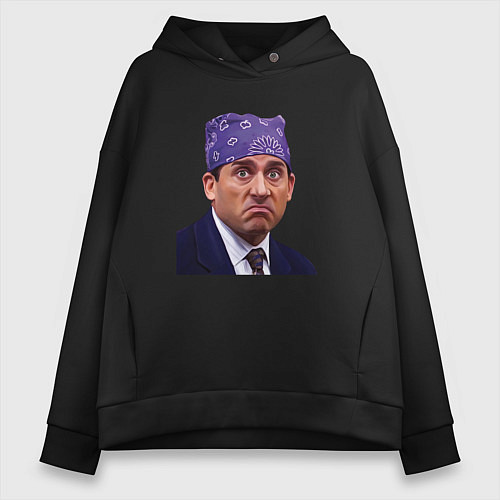 Женское худи оверсайз Prison mike Michael Scott офис / Черный – фото 1