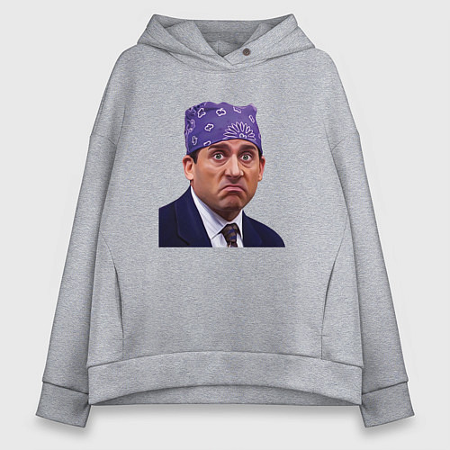 Женское худи оверсайз Prison mike Michael Scott офис / Меланж – фото 1