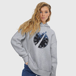 Толстовка оверсайз женская Тардис и время, цвет: меланж — фото 2