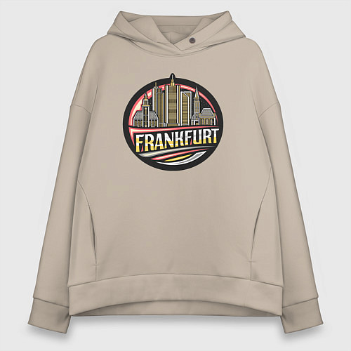 Женское худи оверсайз Франкфурт / Миндальный – фото 1