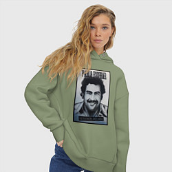 Толстовка оверсайз женская Escobar draw portrait, цвет: авокадо — фото 2