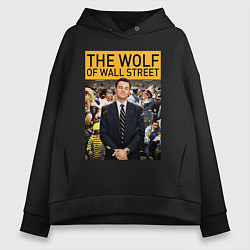 Толстовка оверсайз женская The wolf of wall street - Leo, цвет: черный