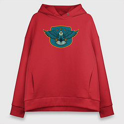 Толстовка оверсайз женская Eagle stars, цвет: красный