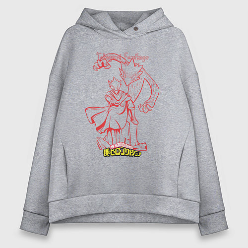 Женское худи оверсайз Моя геройская академия Такаями / Меланж – фото 1