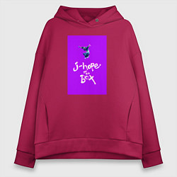 Толстовка оверсайз женская J-hope in the box - K-pop, цвет: маджента