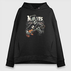 Толстовка оверсайз женская Misfits rock band, цвет: черный