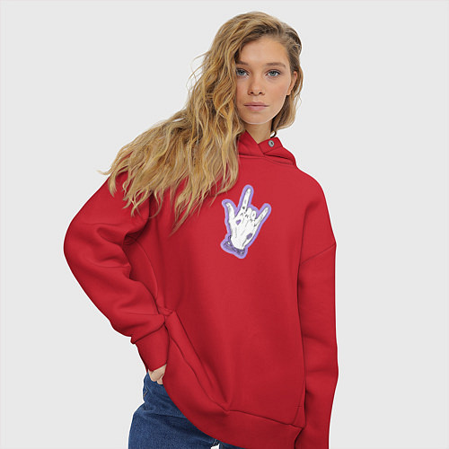 Женское худи оверсайз BTS Army Cool / Красный – фото 3
