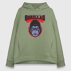 Толстовка оверсайз женская Gorillas MMA, цвет: авокадо