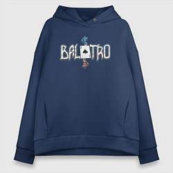 Толстовка оверсайз женская Balatro logotype, цвет: тёмно-синий