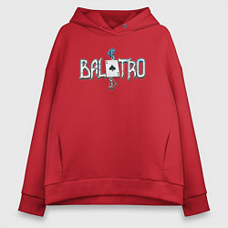 Толстовка оверсайз женская Balatro logotype, цвет: красный