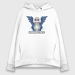 Толстовка оверсайз женская Undertale Санс, цвет: белый