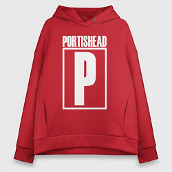 Толстовка оверсайз женская Portishead, цвет: красный