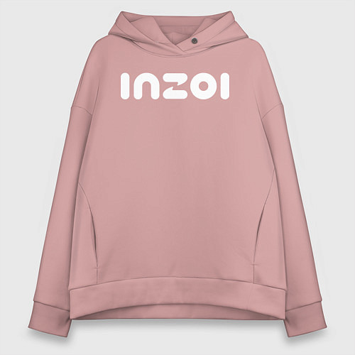 Женское худи оверсайз Inzoi logo / Пыльно-розовый – фото 1
