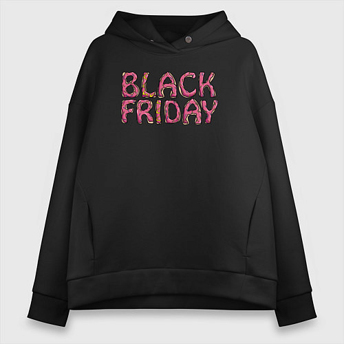 Женское худи оверсайз Black friday day / Черный – фото 1