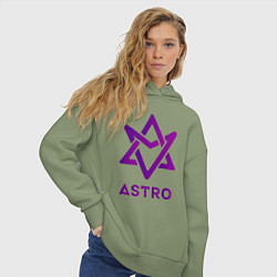 Толстовка оверсайз женская Звезда Astro, цвет: авокадо — фото 2