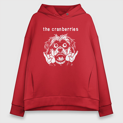 Женское худи оверсайз The Cranberries rock dog / Красный – фото 1