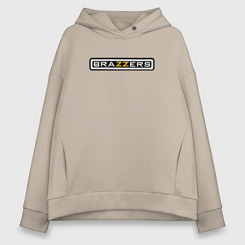 Женское худи оверсайз Brazzers bad boy / Миндальный – фото 1