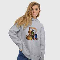 Толстовка оверсайз женская Капитолий - Сэр Троглодит, цвет: меланж — фото 2