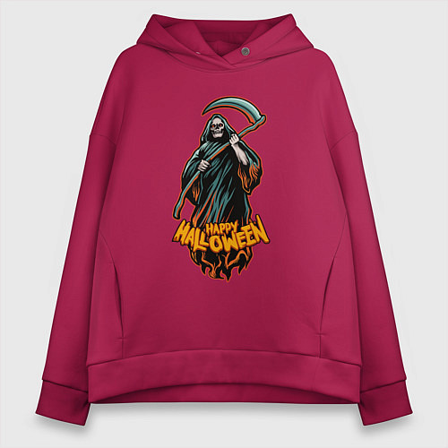 Женское худи оверсайз Счастливого хэллоуина / Маджента – фото 1