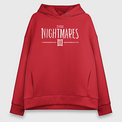 Толстовка оверсайз женская Litttle nightmares 3 logo, цвет: красный