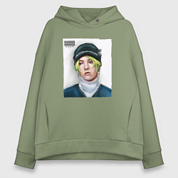 Толстовка оверсайз женская G Dragon Big bang, цвет: авокадо