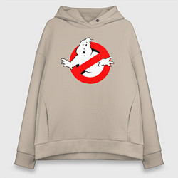 Толстовка оверсайз женская Ghostbusters logo, цвет: миндальный