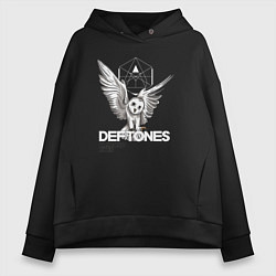 Толстовка оверсайз женская Deftones diamond eyes, цвет: черный