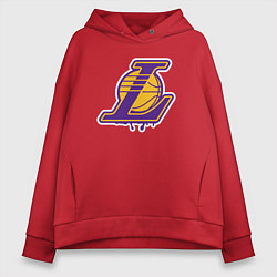 Толстовка оверсайз женская Lakers team, цвет: красный