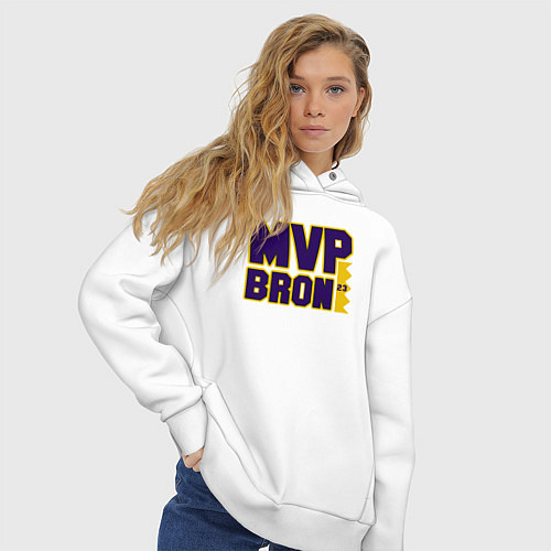 Женское худи оверсайз Lebron James MVP / Белый – фото 3
