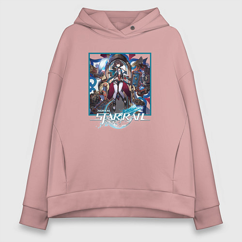 Женское худи оверсайз Сюэй / Пыльно-розовый – фото 1