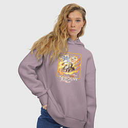 Толстовка оверсайз женская Хук, цвет: сиреневый — фото 2