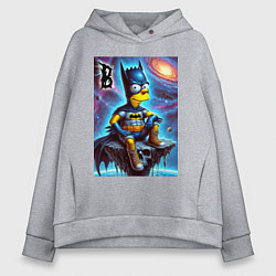 Толстовка оверсайз женская Batbart - ai art fantasy, цвет: меланж