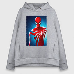 Толстовка оверсайз женская Новый человек паук игра, цвет: меланж