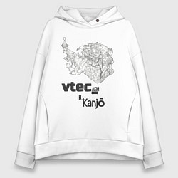 Толстовка оверсайз женская Kanjo-vtec, цвет: белый