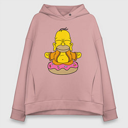 Толстовка оверсайз женская Homer yoga, цвет: пыльно-розовый