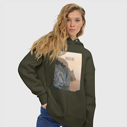 Толстовка оверсайз женская Горная душа, цвет: хаки — фото 2
