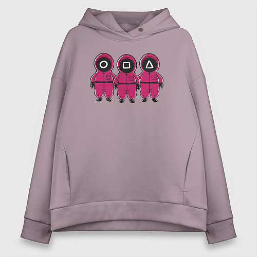 Женское худи оверсайз Три охранника / Сиреневый – фото 1