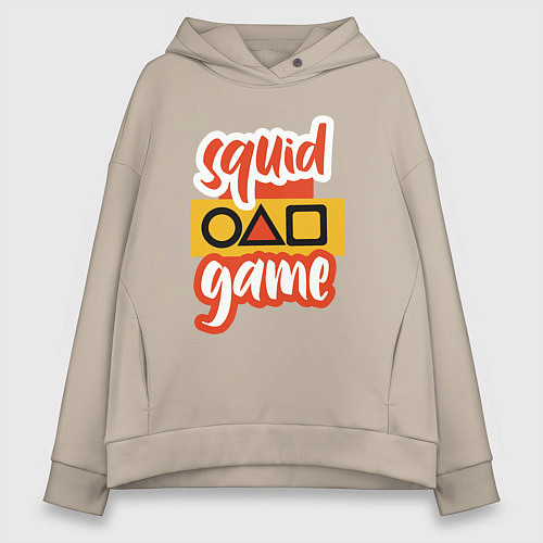 Женское худи оверсайз Squid game style / Миндальный – фото 1