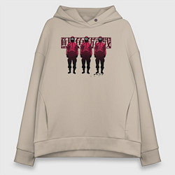Толстовка оверсайз женская Три солдата, цвет: миндальный