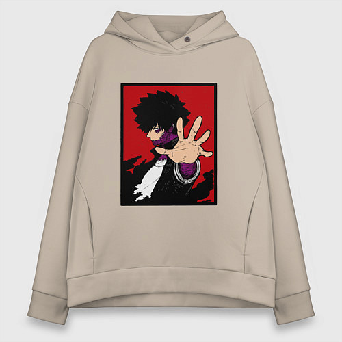 Женское худи оверсайз Моя геройская академия Dabi / Миндальный – фото 1