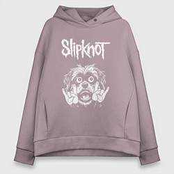 Толстовка оверсайз женская Slipknot rock dog, цвет: сиреневый