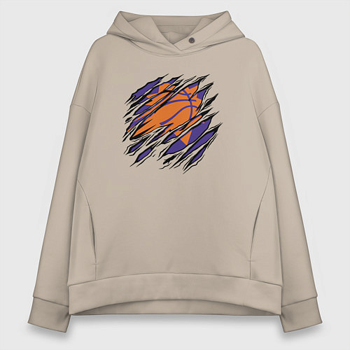 Женское худи оверсайз Финикс Санз / Миндальный – фото 1